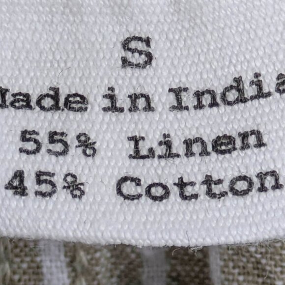 Beach Lunch Lounge Capri Pull On Womens Small Linen Blend Crop Tan Striped - Picture 10 of 11